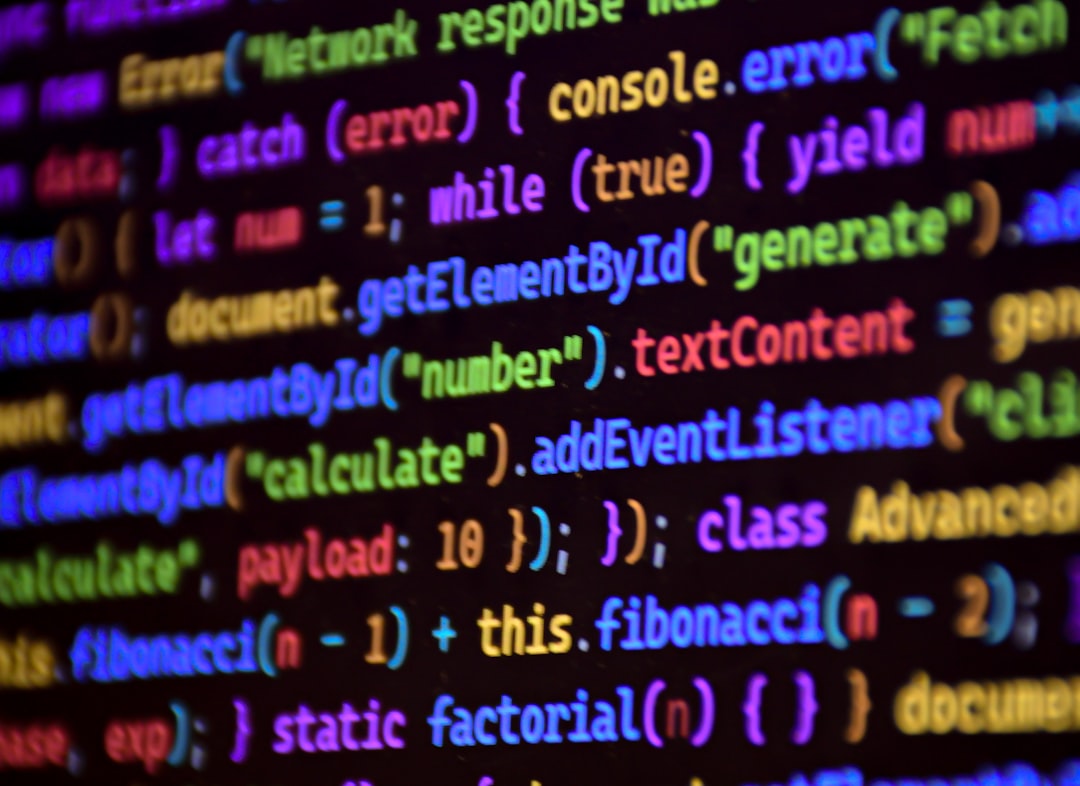 Code and programming script displayed on a computer screen.