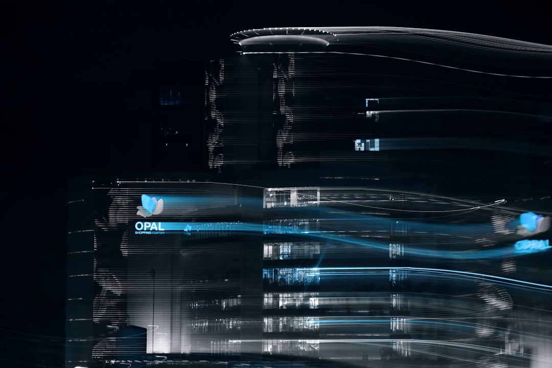 Abstract blue and gray futuristic digital interface